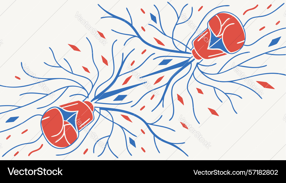 Abstract heart form with dynamic trails design vector image