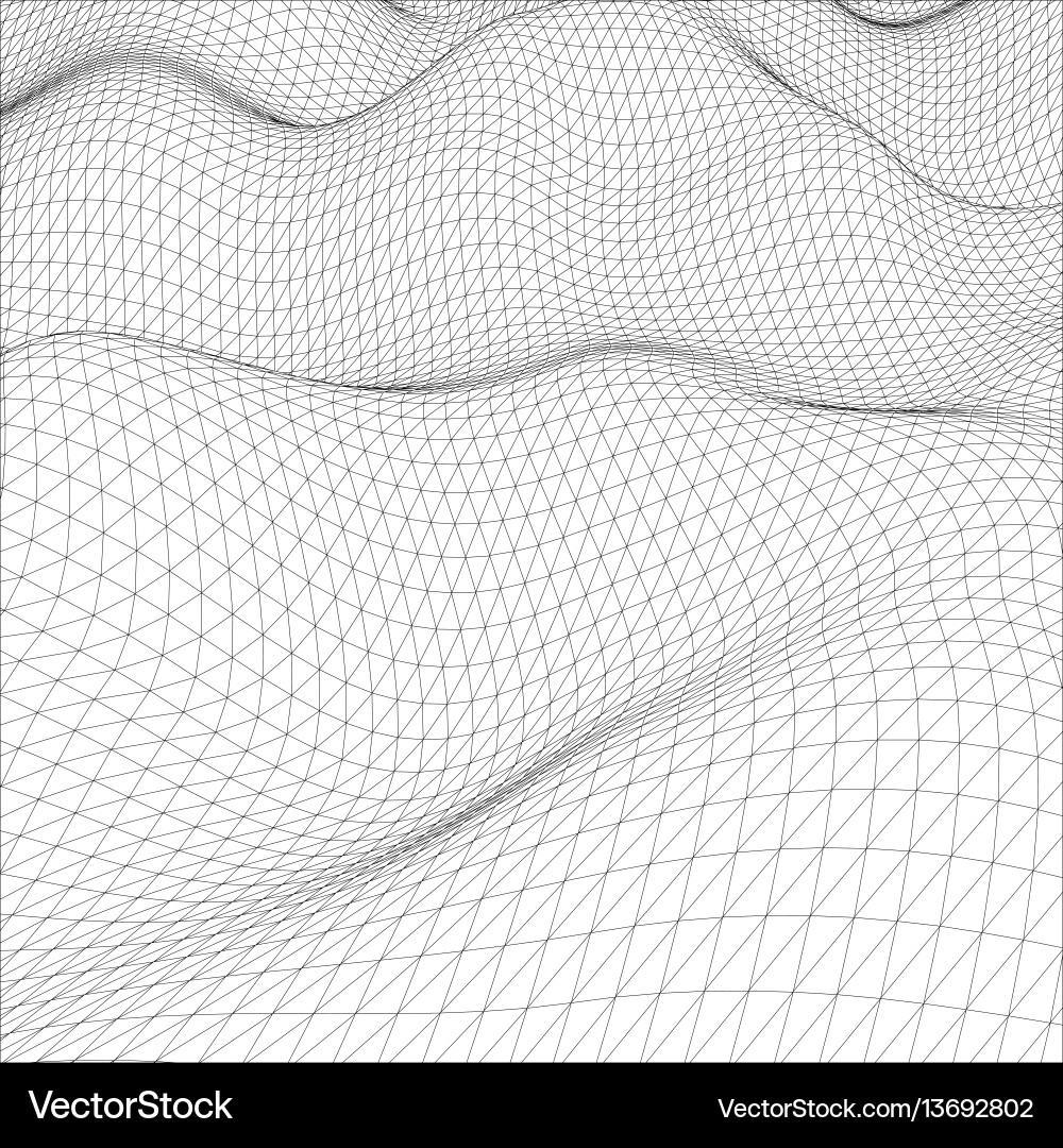 Abstract wire-frame grid Abstract wire-frame grid vector image
