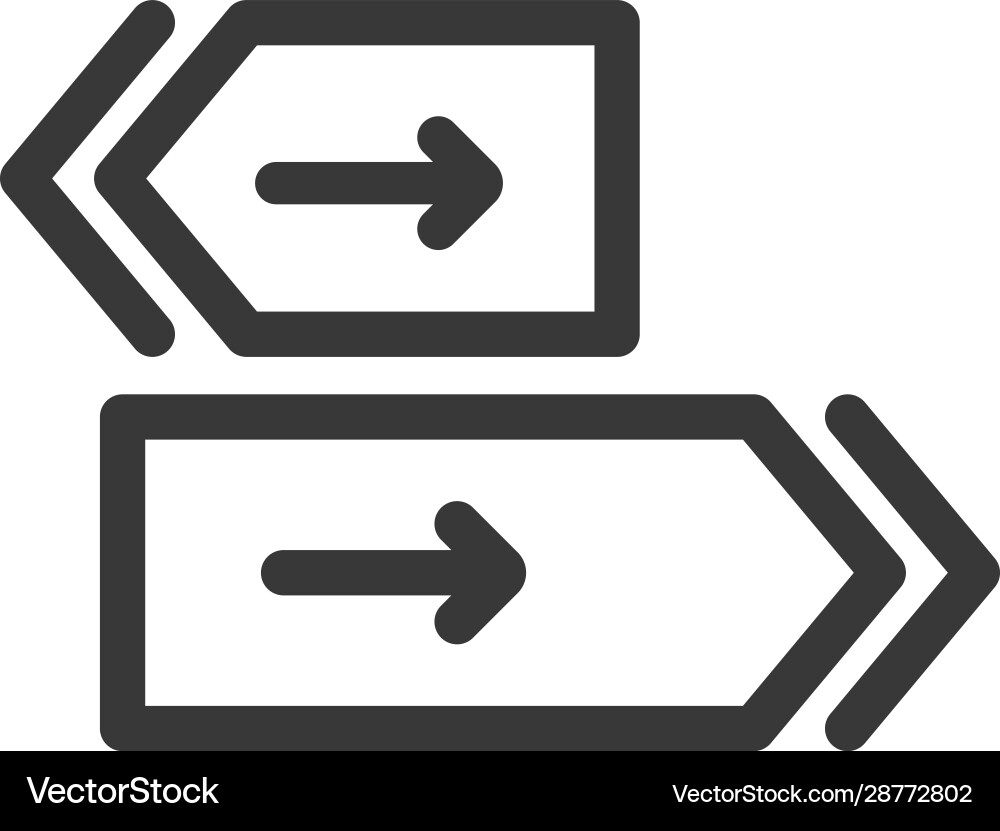 Arrow icon two arrows include simple design Vector Image