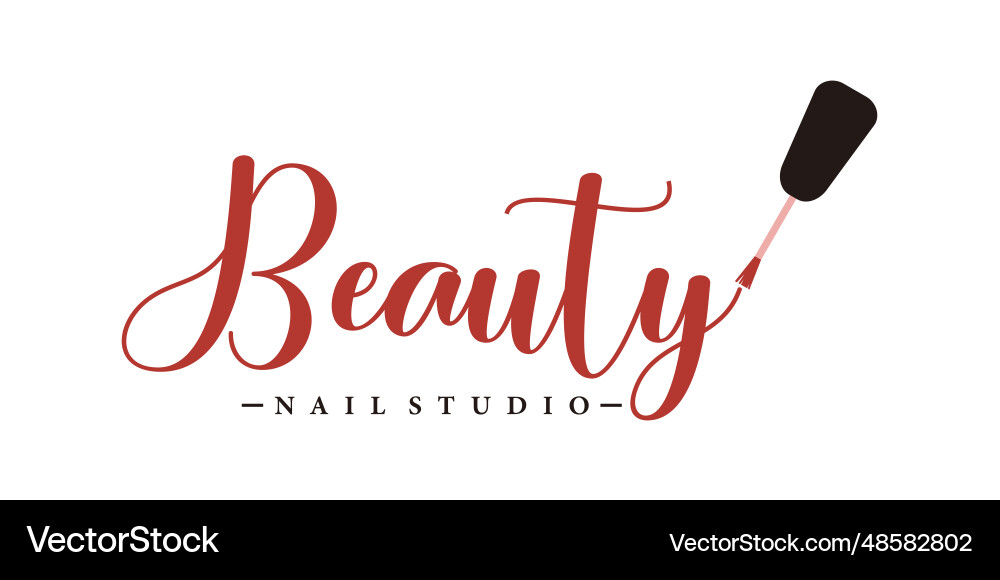 Beauty Nagel Studio Logo Design mit Stil Beauty Nagel Studio Logo Design mit Stil vektorbild