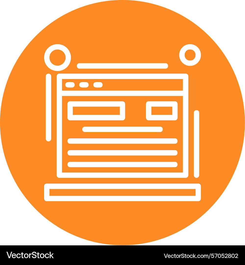 Blog line circle style icon design vector image