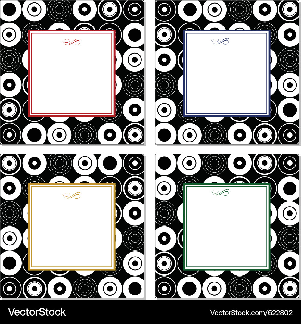 Circular Frame Collection Vector Image