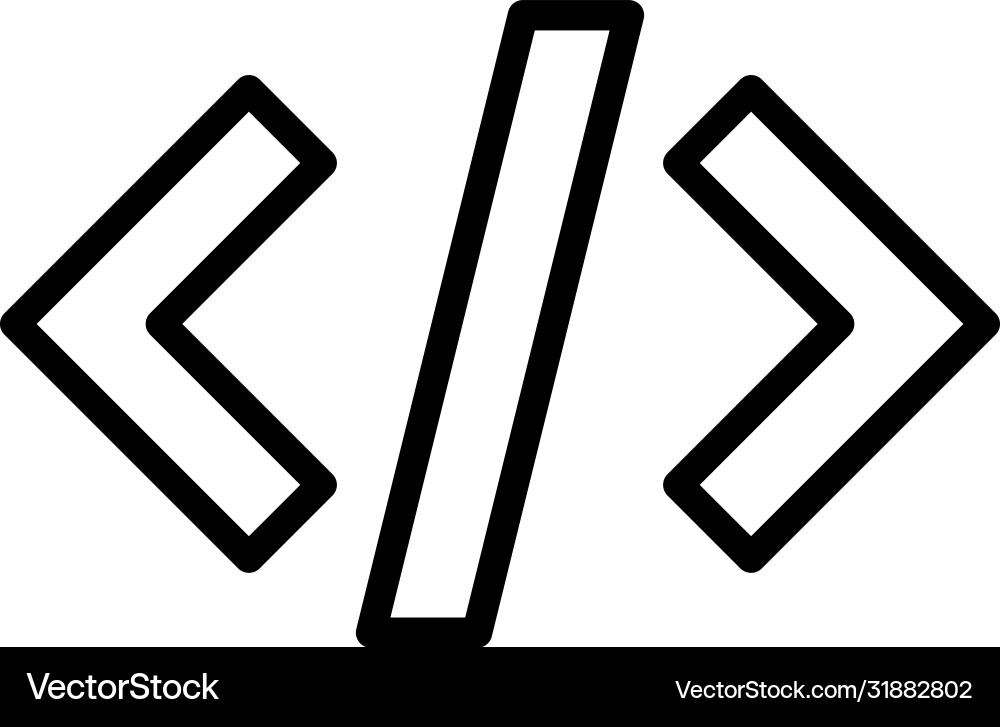 Code line icon Vector Image