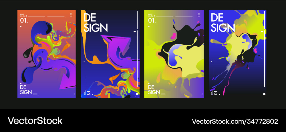 Colorful abstract fluid gradient pattern Colorful abstract fluid gradient pattern vector image