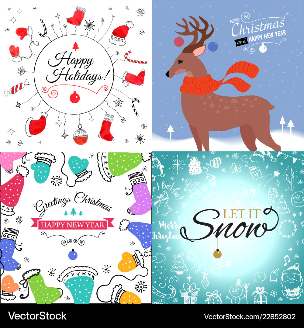 Colorful seamless pattern with red santa hats Colorful seamless pattern with red santa hats vector image