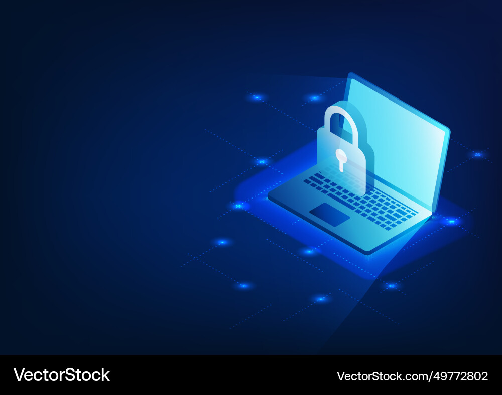 Cyber security technology background system Cyber security technology background system vector image