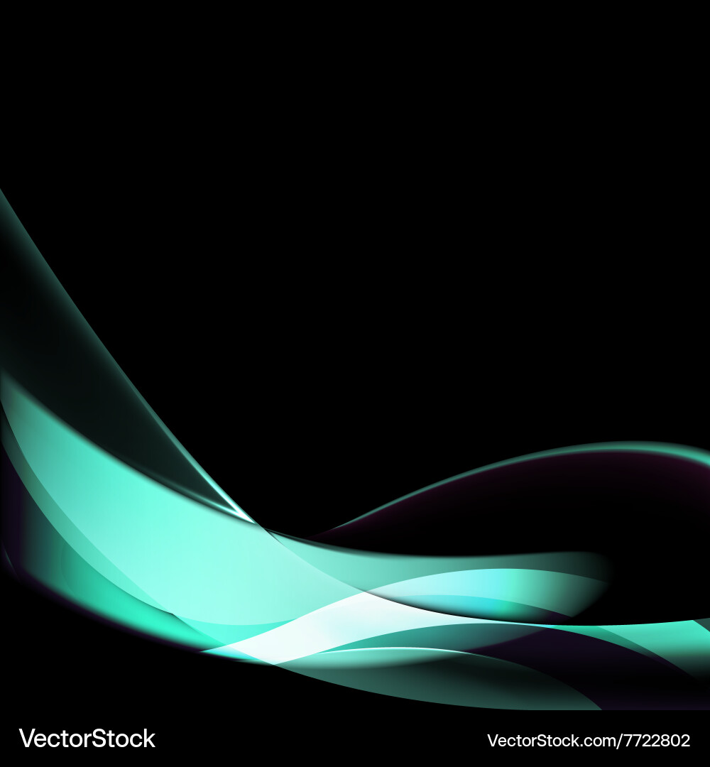Dark design template with smooth waves vector image