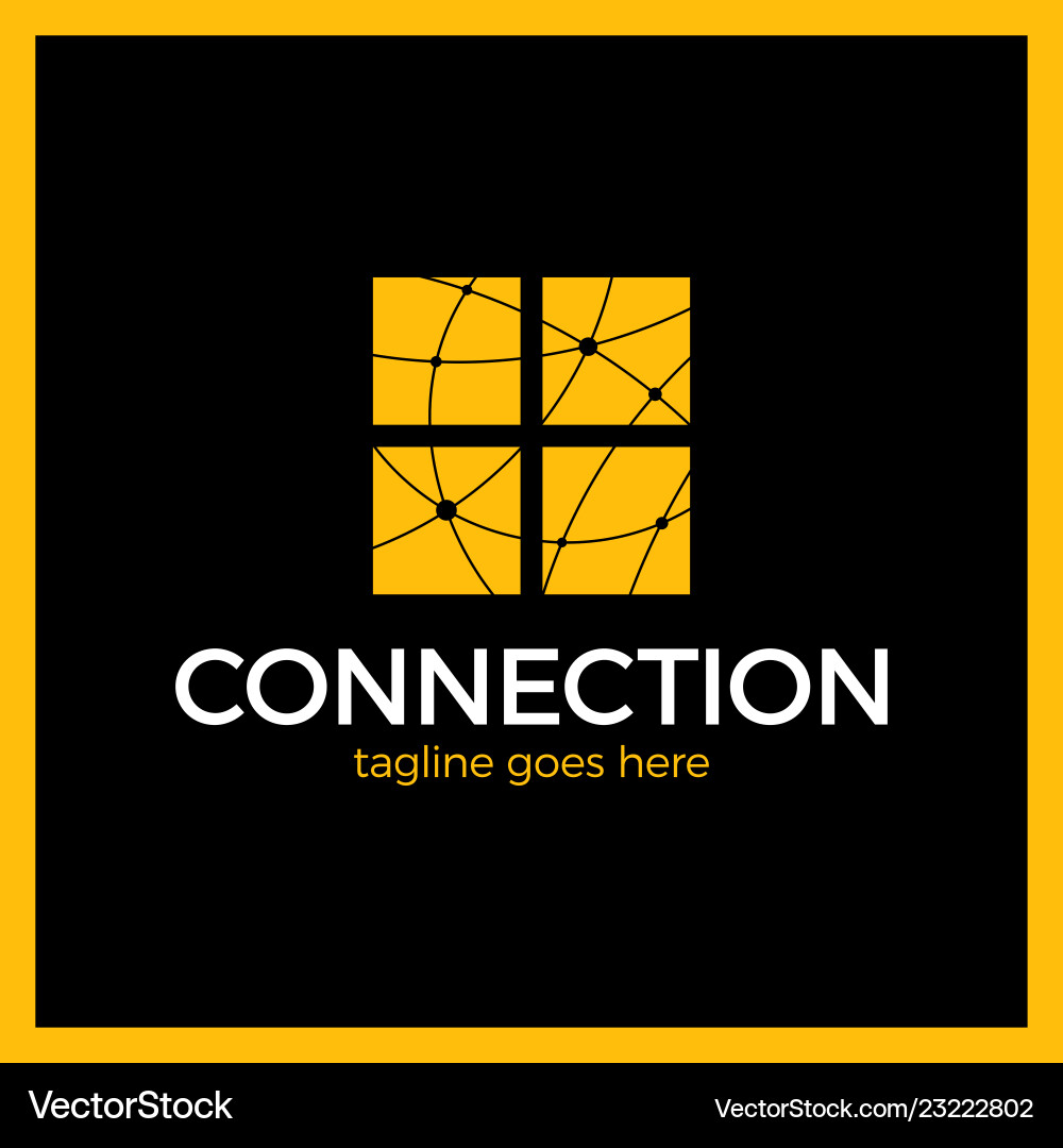 Design abstract four square element crushing vector image