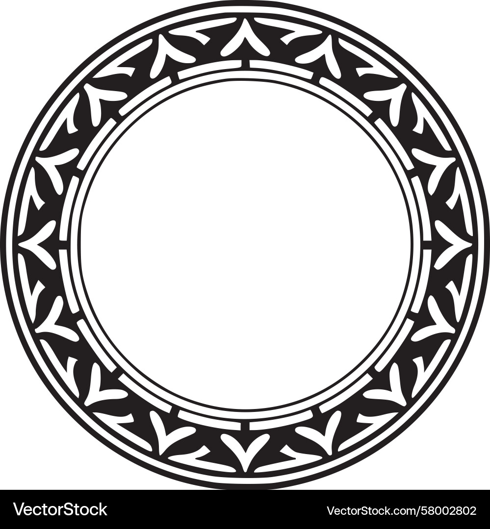 Detailed Circular Border Pattern Vector Image