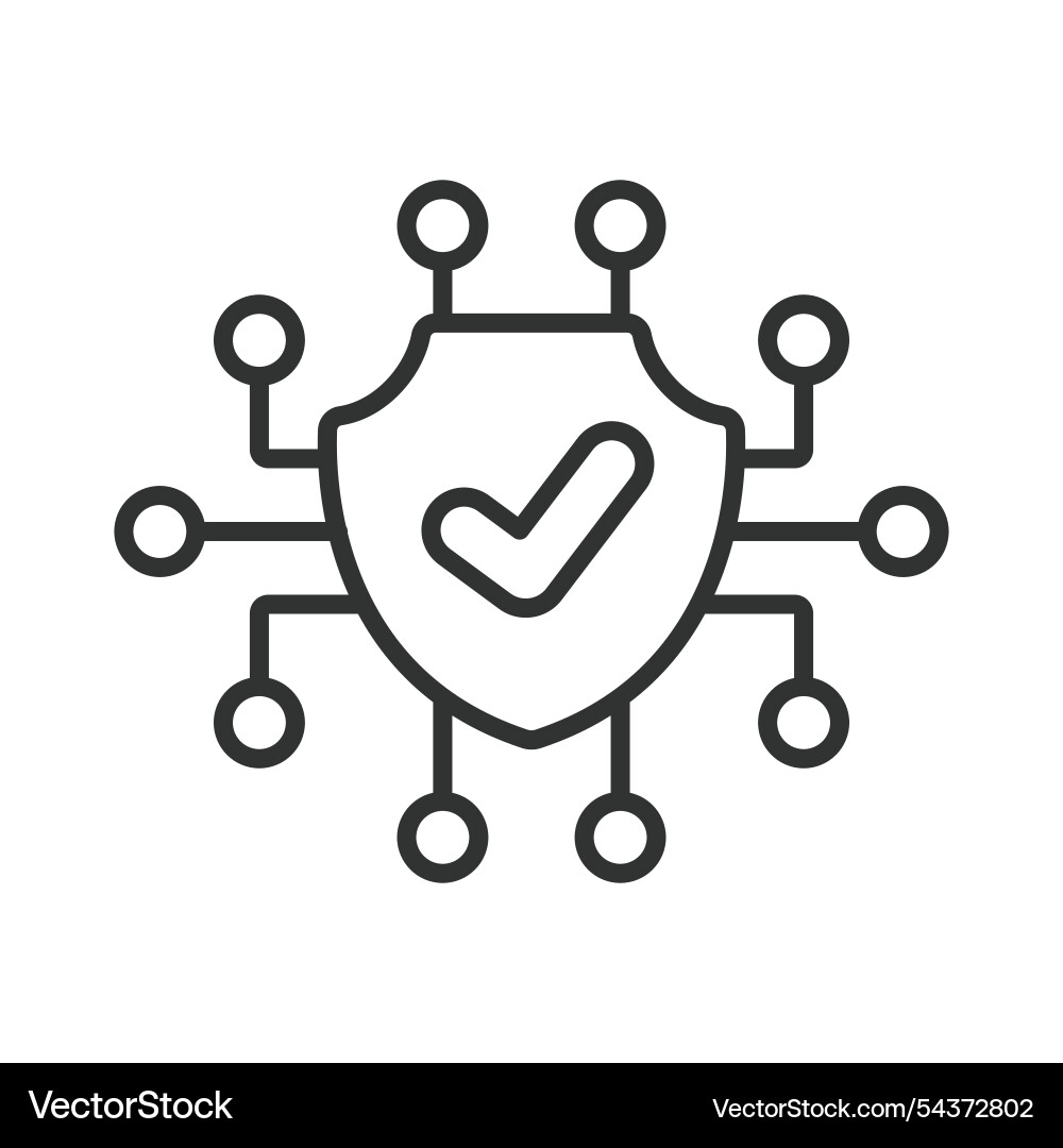 Digital access granted icon in line design Vector Image