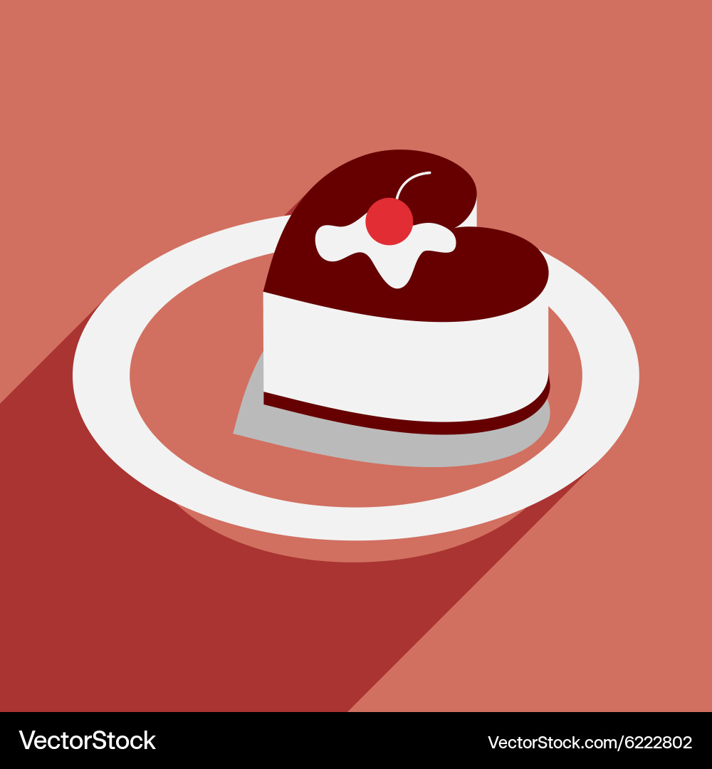 Flat with shadow icon and mobile application ice vector image