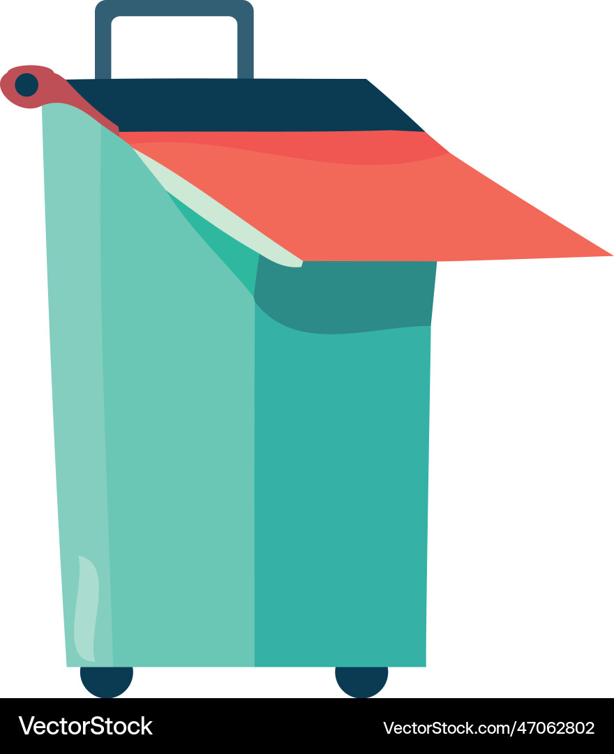 Garbage can on white background vector image