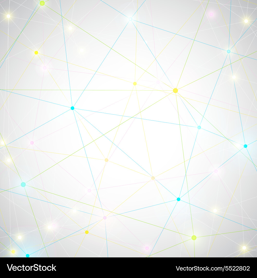 Geometric abstract background with connected lines Vector Image