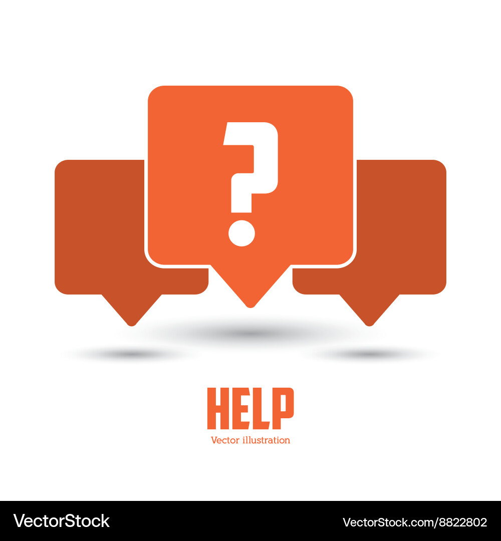 Help design question mark icon flat vector image