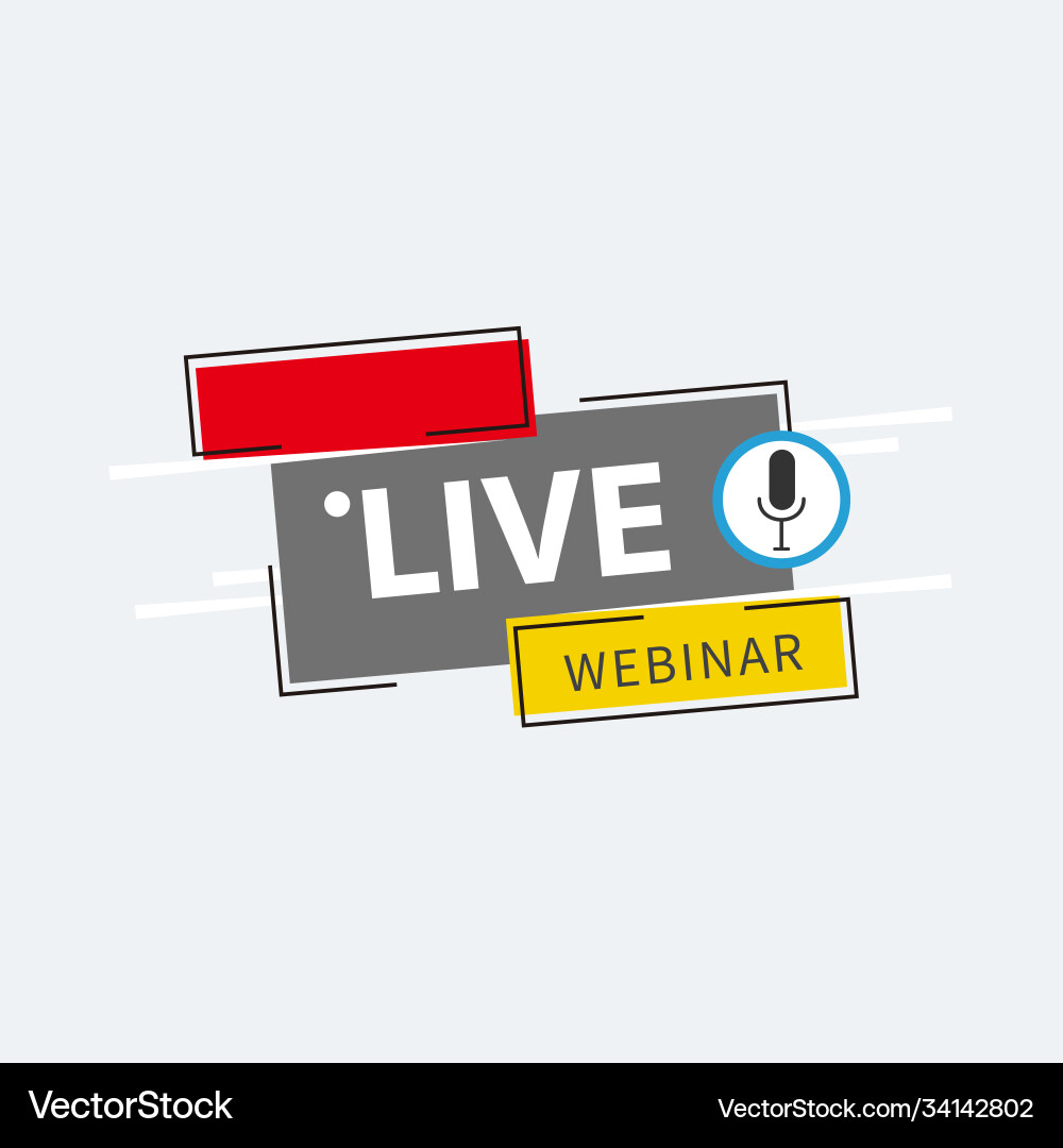 Live Webinar Button Live Webinar Button vektorbild