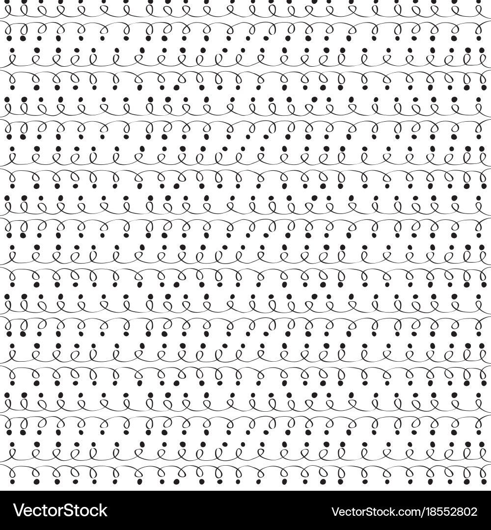 Loops and Dots Pattern vector image
