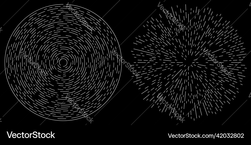 Random radial circular lines abstract geometric Random radial circular lines abstract geometric Vector Image
