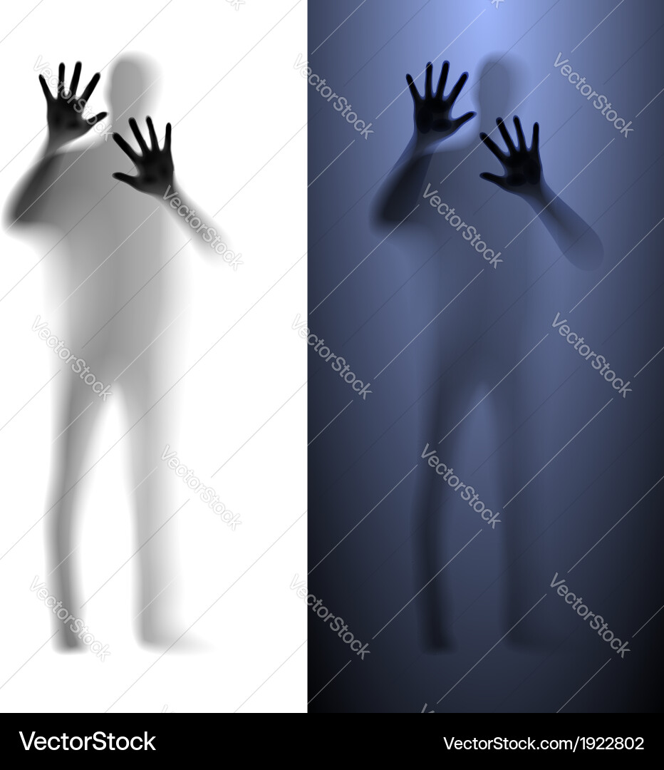 Silhouette of Distress vector image