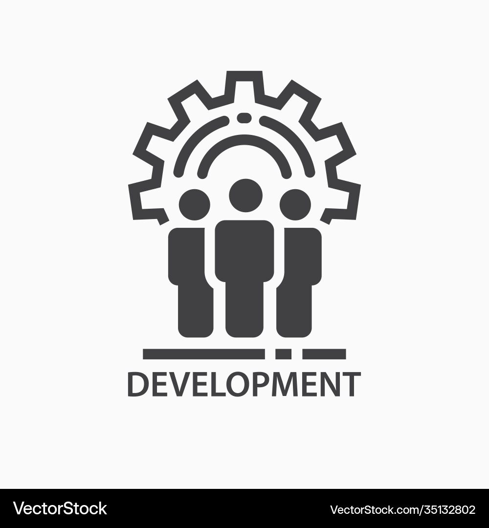 Teamwork Development Logo Vector Image