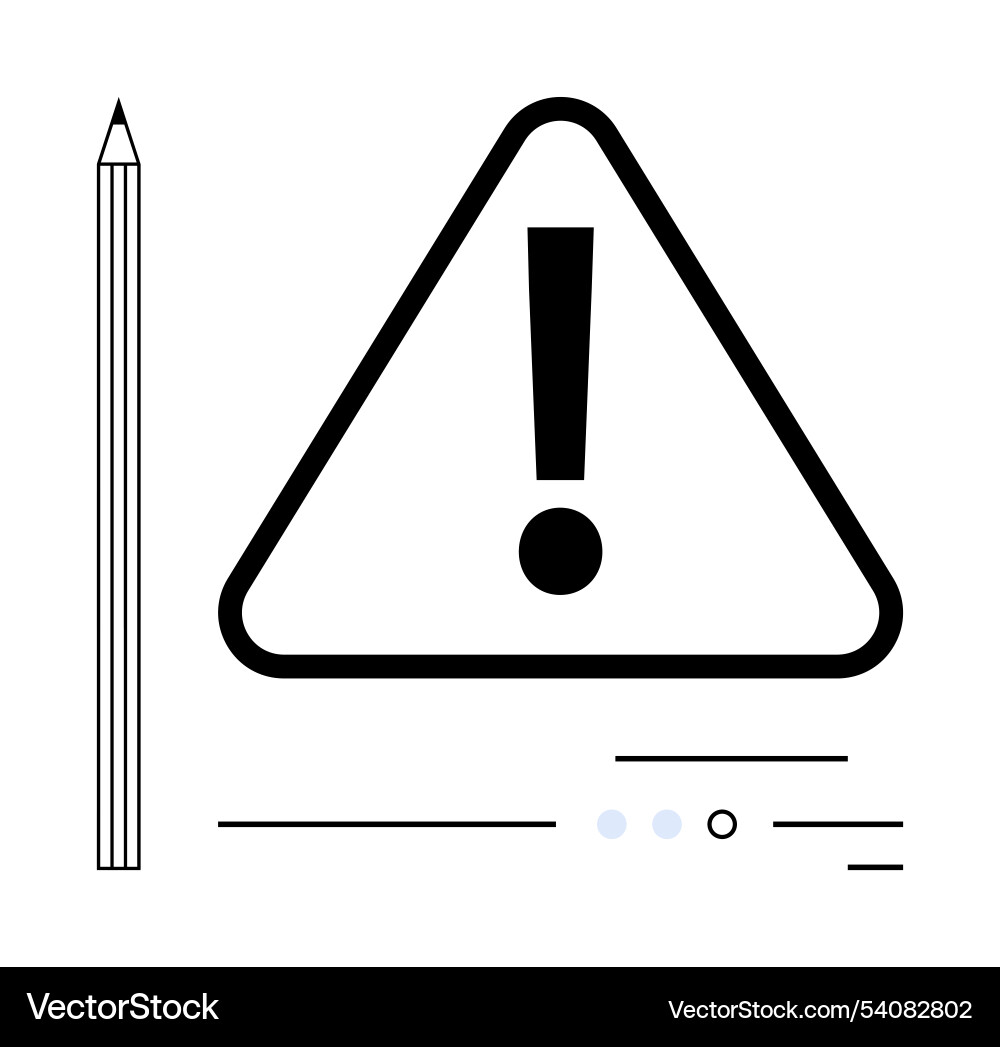 Triangular warning sign with exclamation point Vector Image