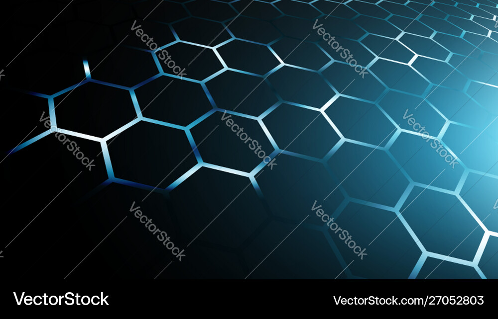 Abstract Hexagon Tech Background vector image