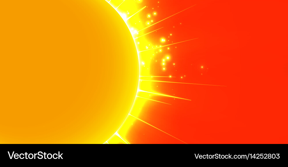 Abstract red background with planet vector image