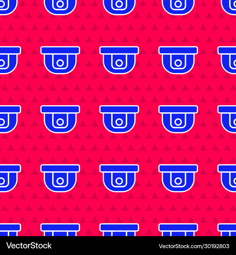 Blue motion sensor icon isolated seamless pattern vector image
