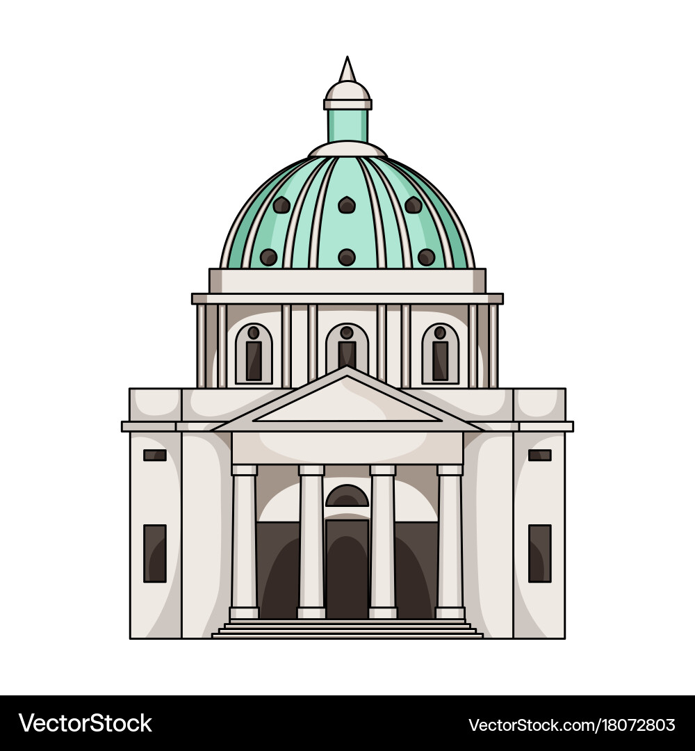 Building single icon in cartoon stylebuilding vector image