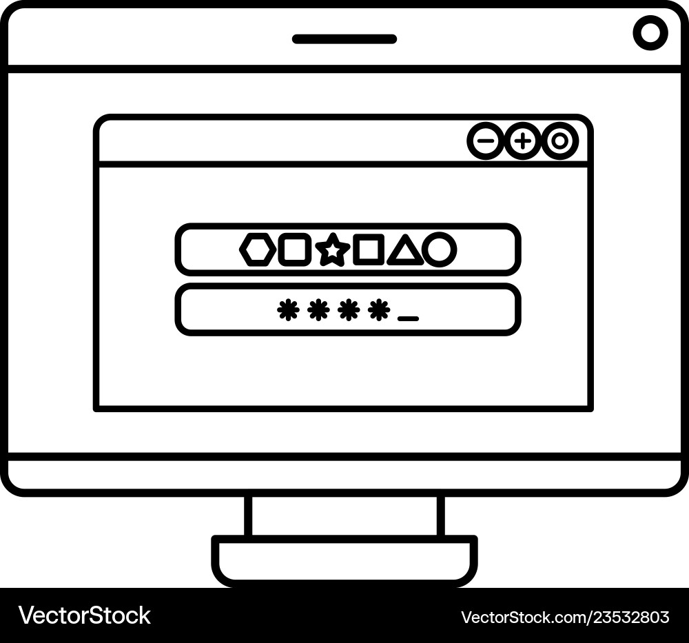Computer screen with open window icon isolated Computer screen with open window icon isolated vector image