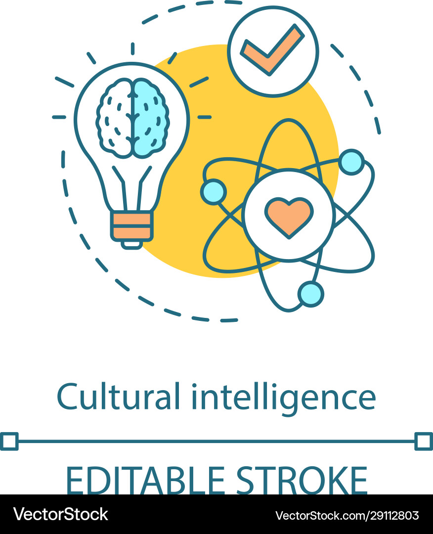 Cultural intelligence concept icon corporate Cultural intelligence concept icon corporate vector image