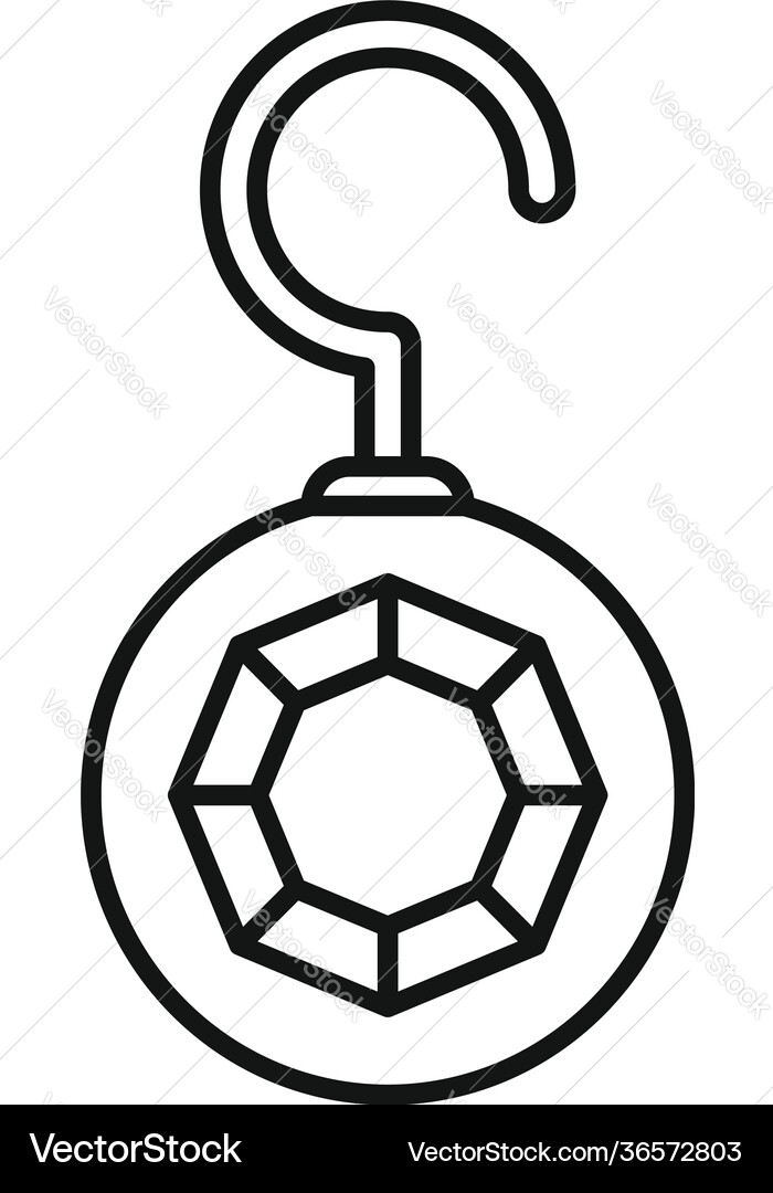 Diamond earrings icon outline style Diamond earrings icon outline style vector image