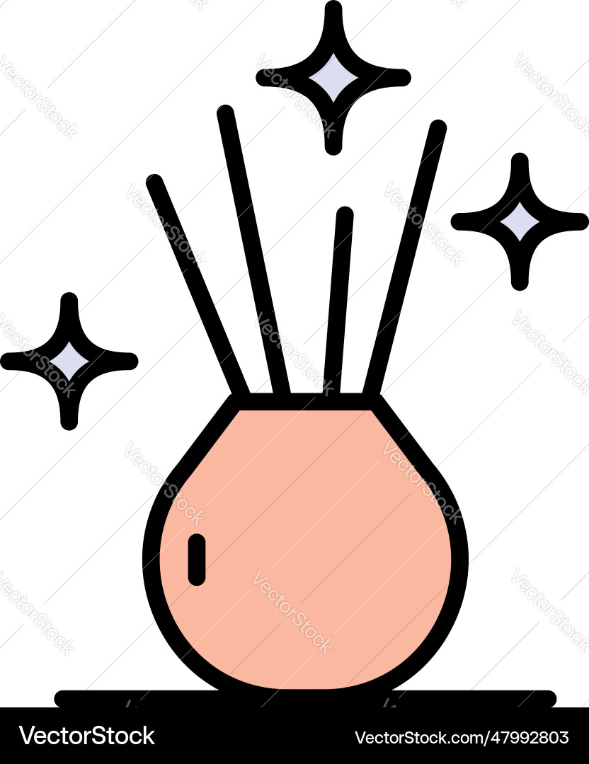 Diffuser with chopsticks fragrances at home Diffuser with chopsticks fragrances at home Vector Image