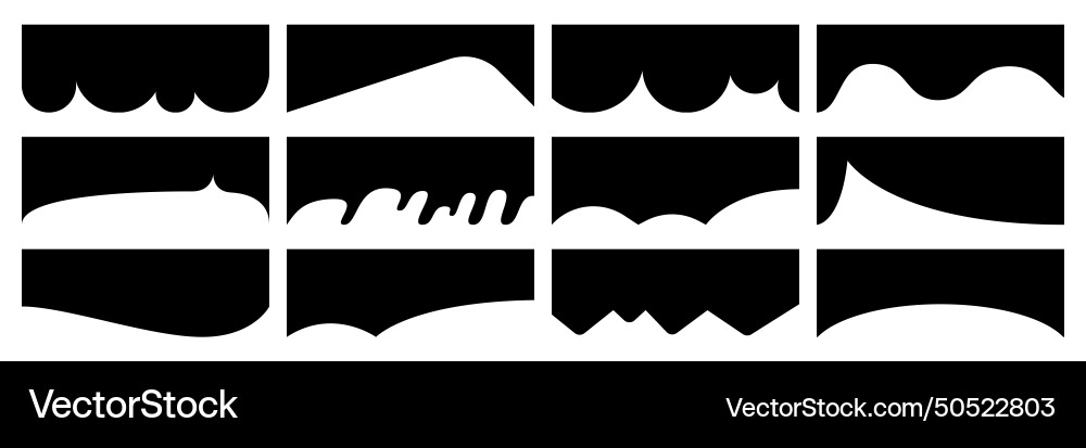 Dividers shape for website set template web Dividers shape for website set template web vector image