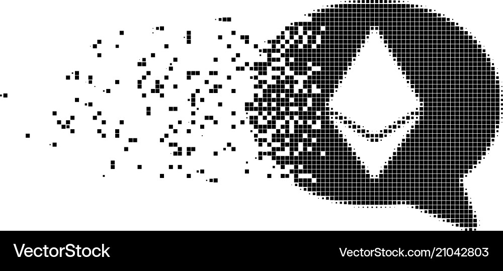 Ethereum message balloon broken pixel icon Ethereum message balloon broken pixel icon vector image