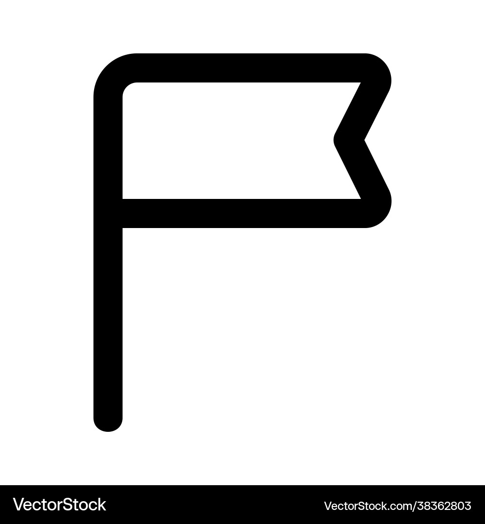 Flag icon in line style for any projects Flag icon in line style for any projects vector image