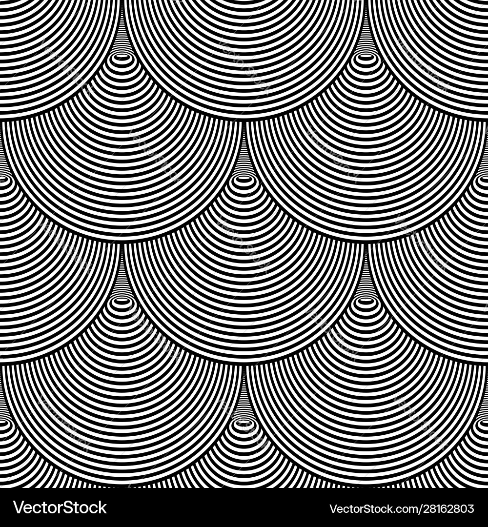 Geometric Fish Scale Pattern vector image