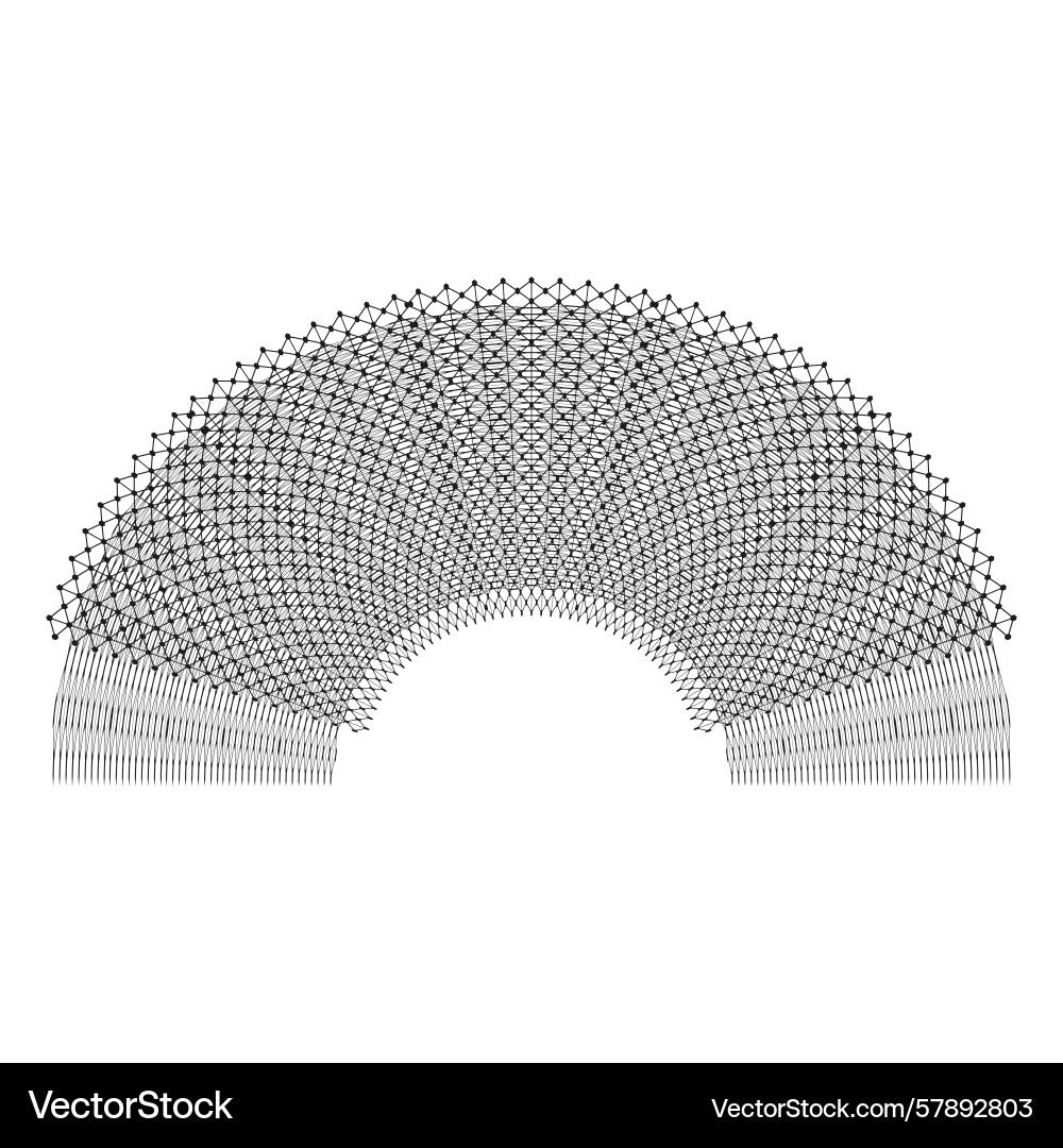 Half circle pattern dot texture abstract shape Vector Image