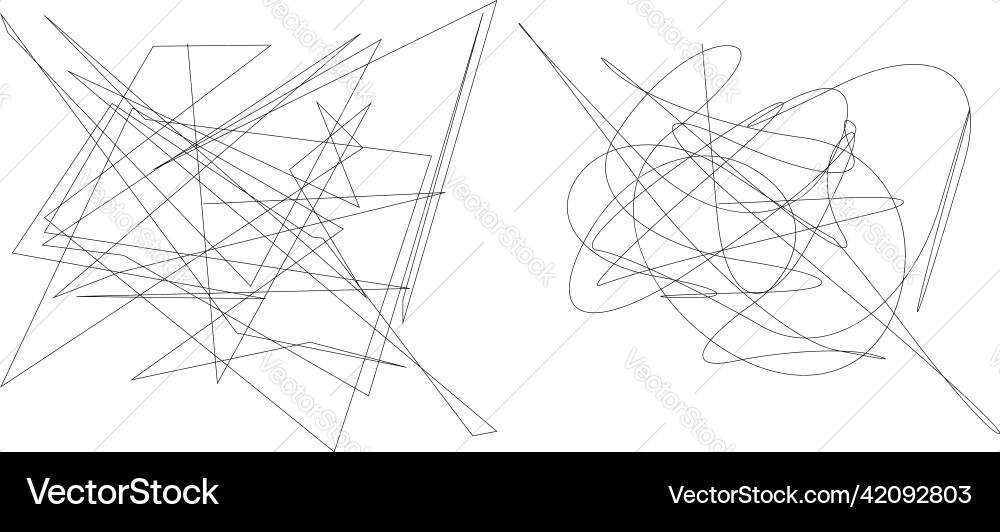 Matching pair of edgy geometric angular Matching pair of edgy geometric angular vector image