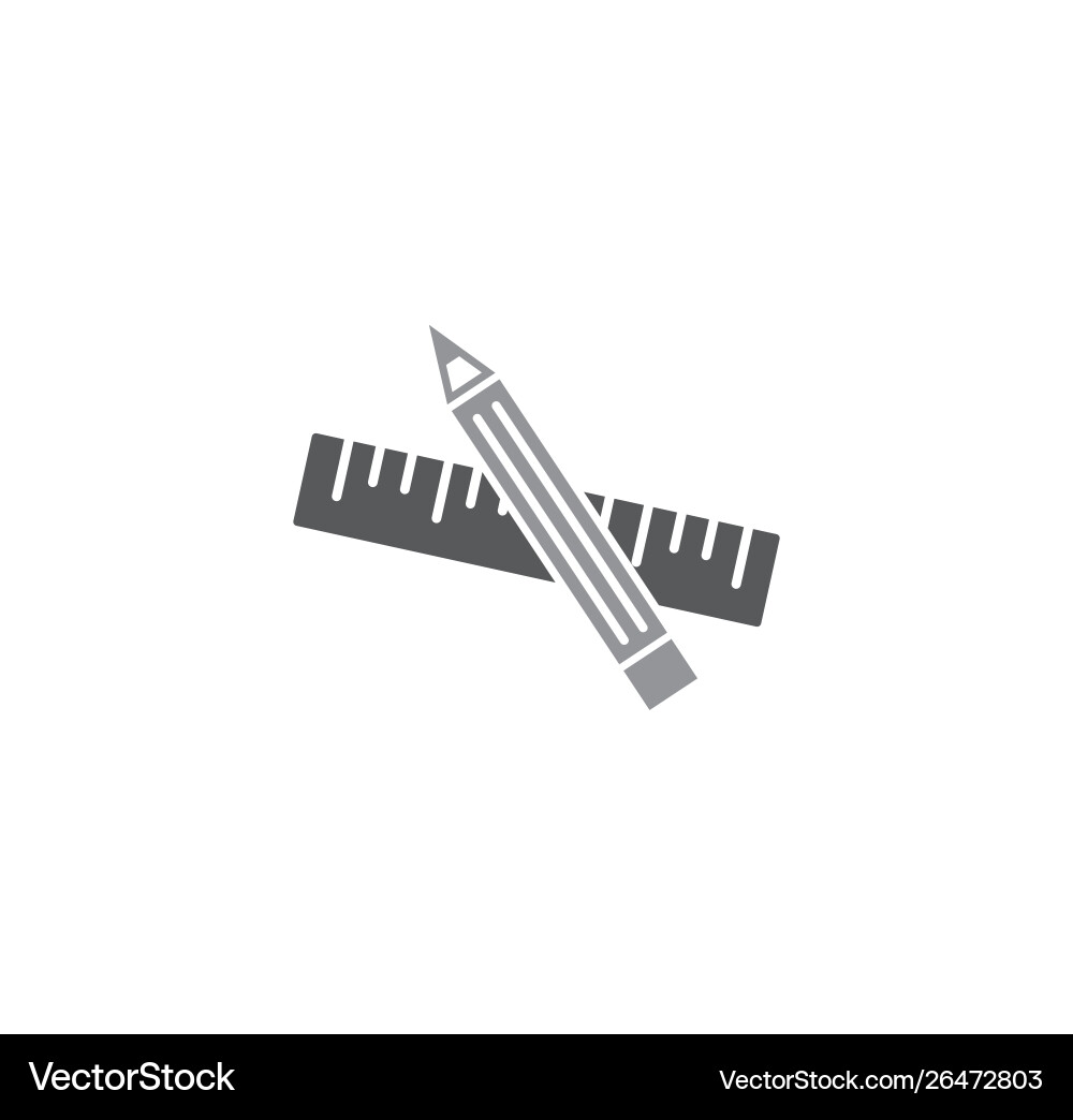 Measuring tool icon on background for graphic vector image
