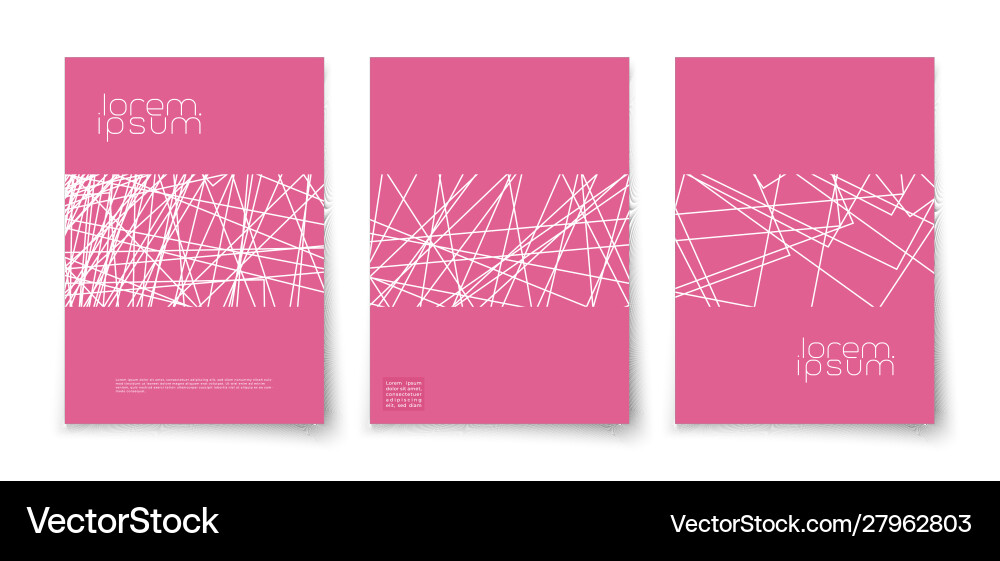 Minimalist lines geometric abstract background set Vector Image