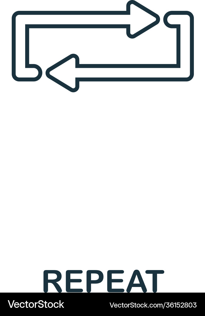 Repeat creative icon simple element vector image