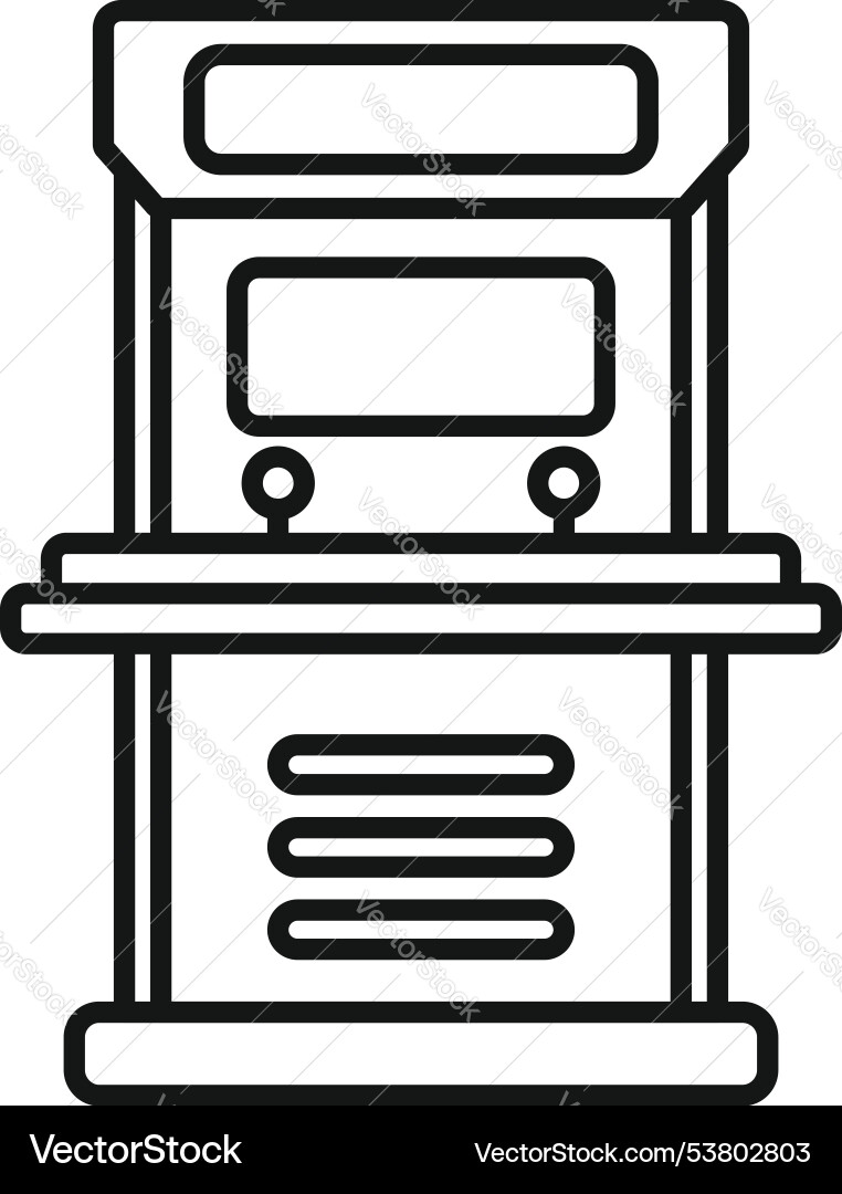 Retro arcade game machine with joysticks Retro arcade game machine with joysticks vector image