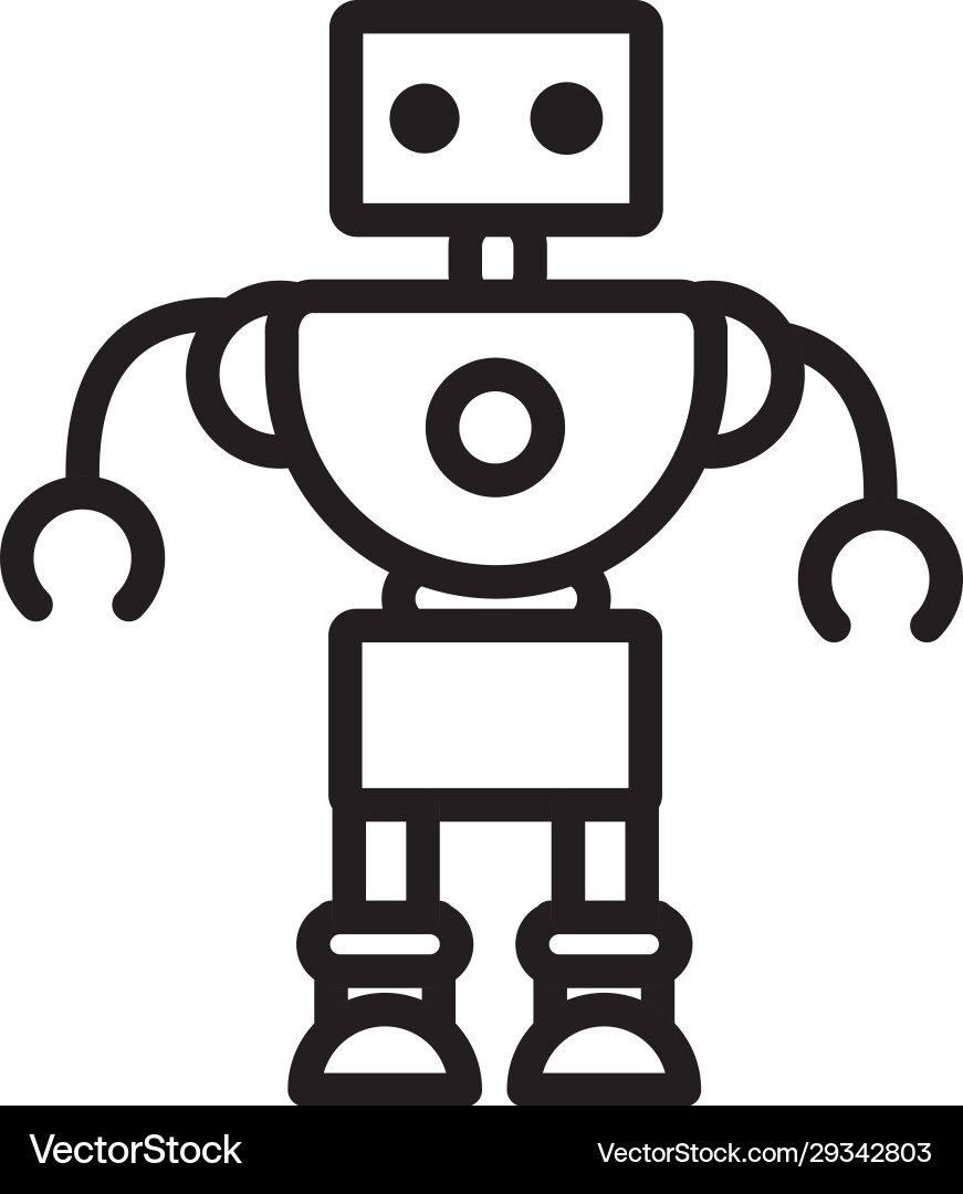 Robot innovation technology character artificial Robot innovation technology character artificial vector image