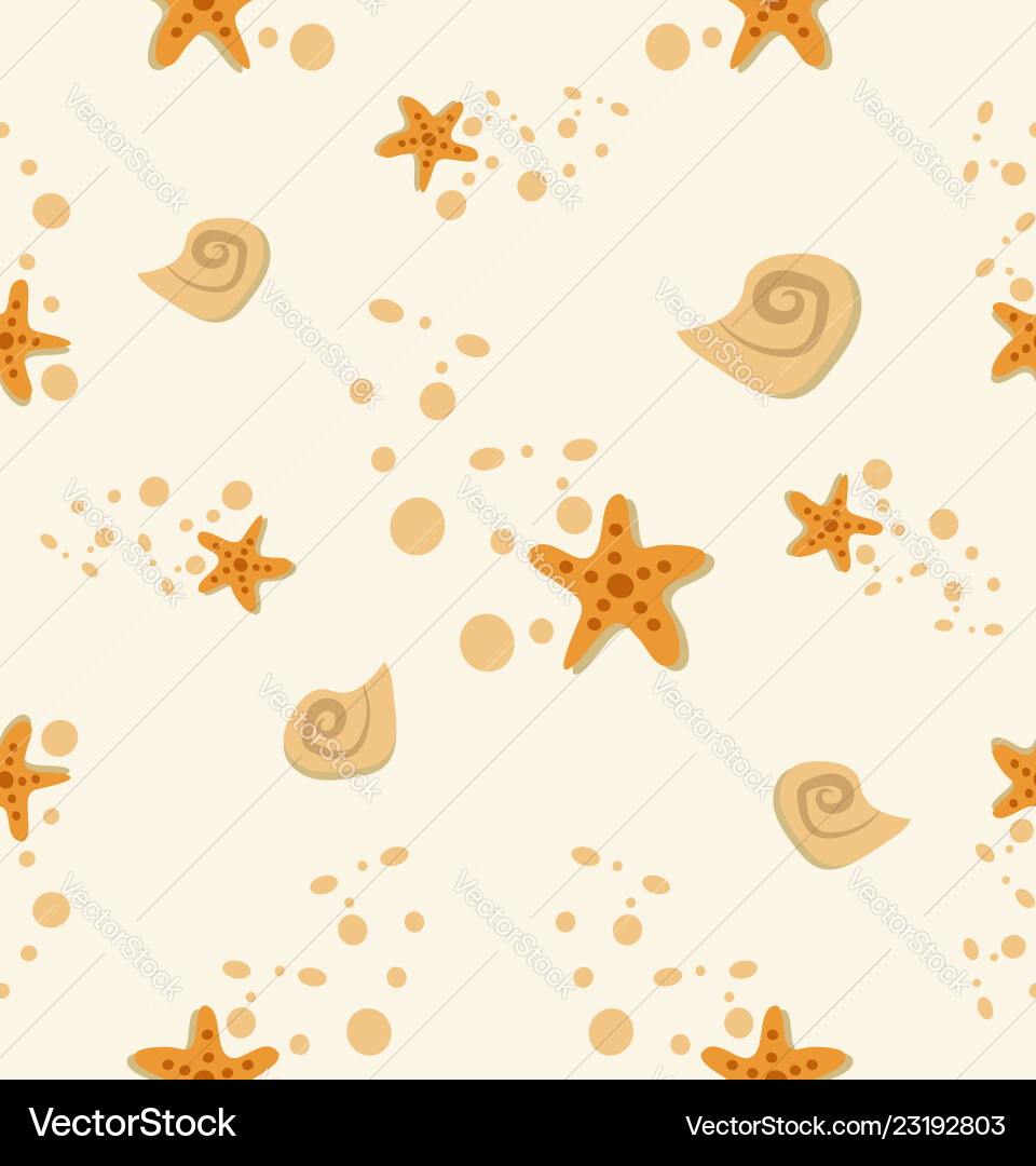 Starfish shell stone pattern Starfish shell stone pattern vector image