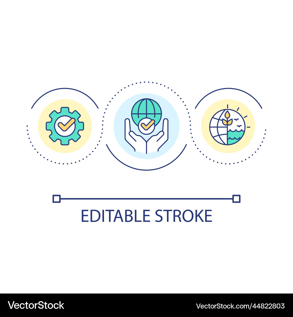 Sustainable Development Loop Icon vector image
