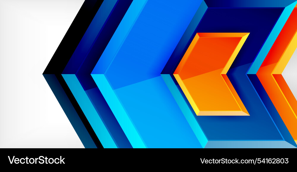 Technology dynamic arrow geometric background Vector Image