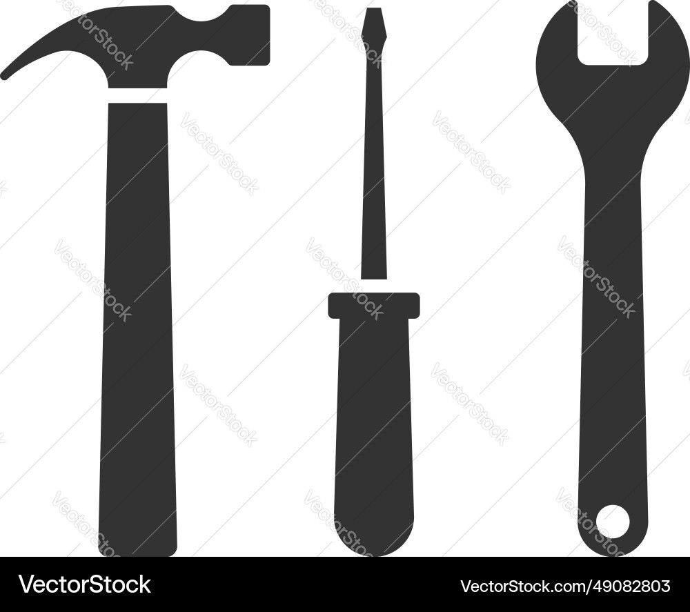 Tools wrench icon spanner logo design element key Vector Image