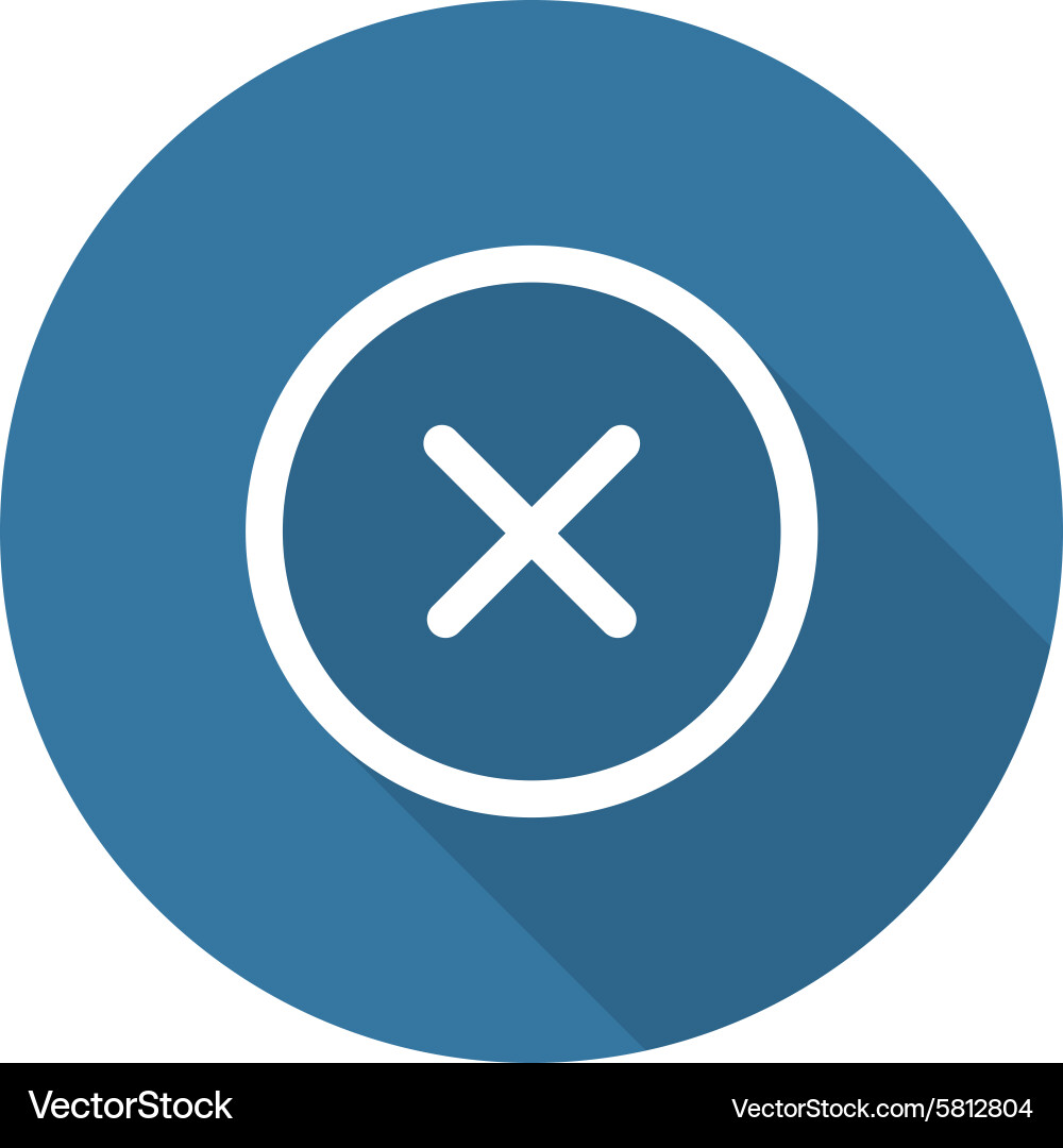 Delete Icon - Cross Out Vector Image