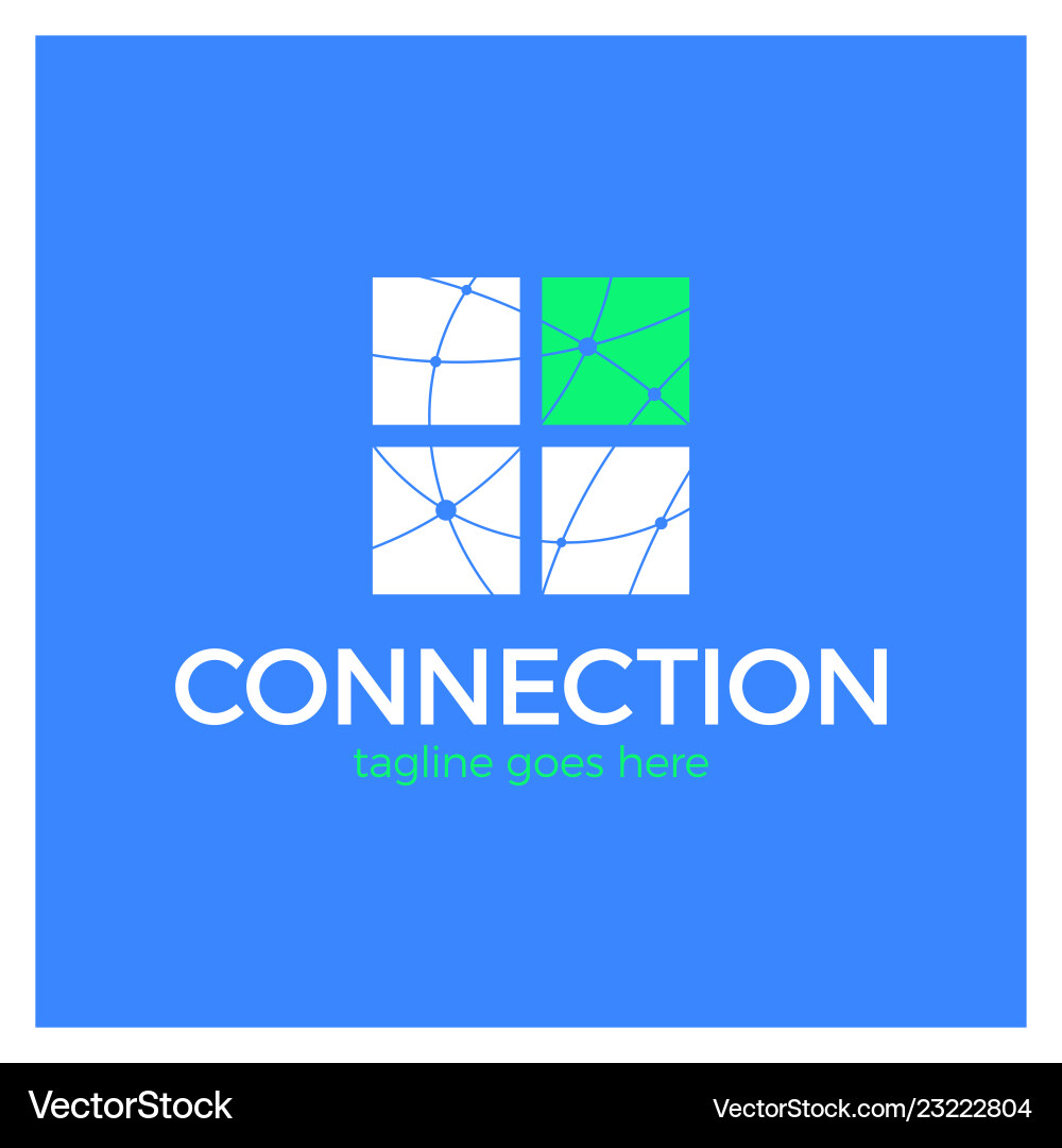Design abstract four square element crushing vector image