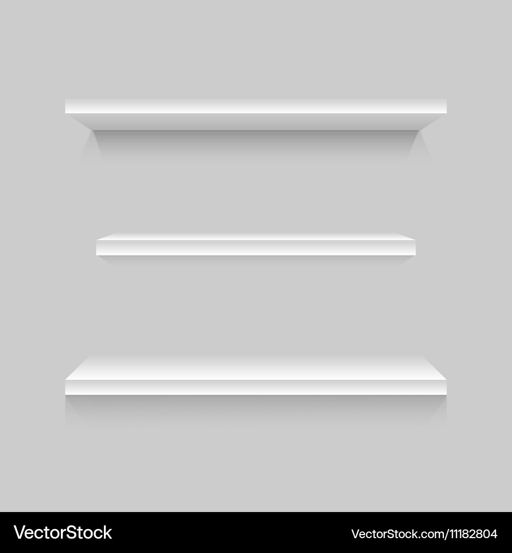 Empty space on the shelf eps 10 Vector Image